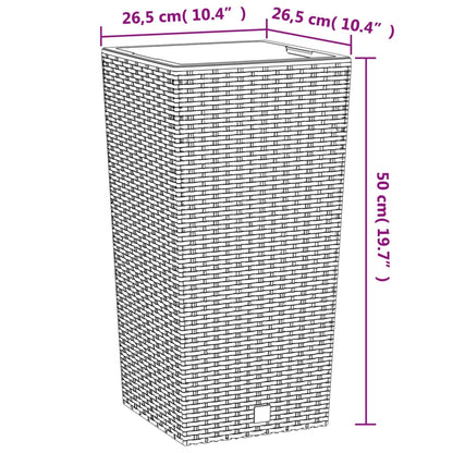 Vaso com interior removível 11/26,5 L vime PP branco