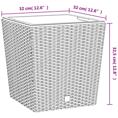 Vaso com interior removível 21 / 32 L vime PP antracite