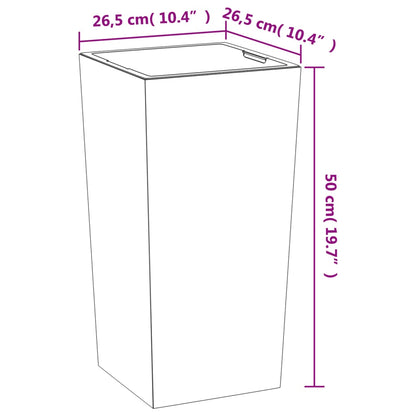 Vaso c/ interior removível 11/26,5L + aspeto cimento antracite