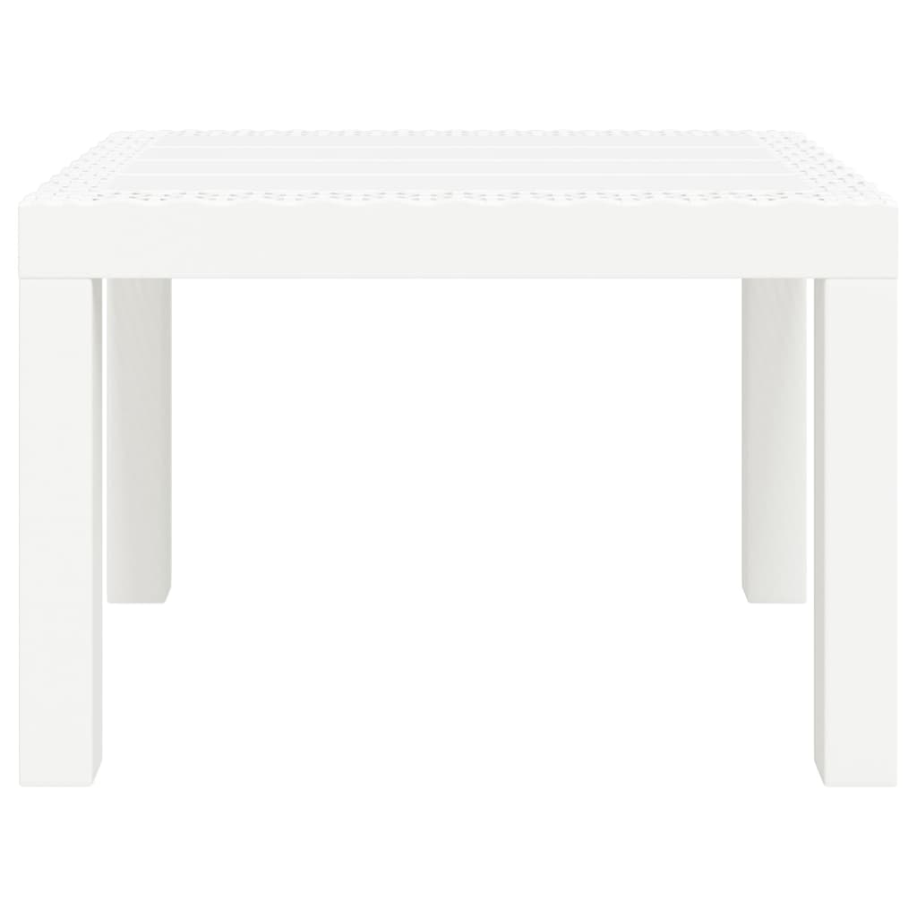 Mesa de jardim 59x47x40 cm PP branco