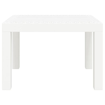 Mesa de jardim 59x47x40 cm PP branco