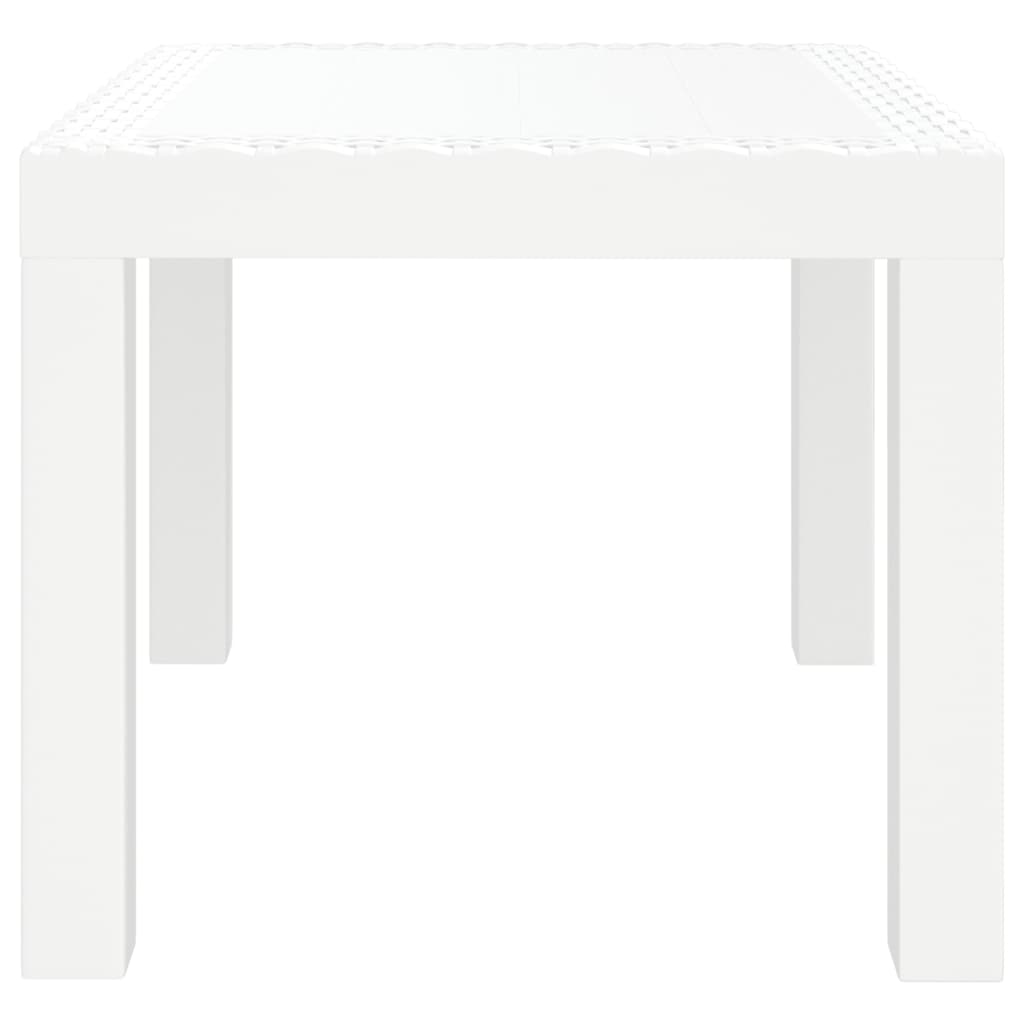 Mesa de jardim 59x47x40 cm PP branco