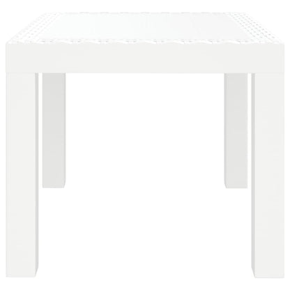 Mesa de jardim 59x47x40 cm PP branco