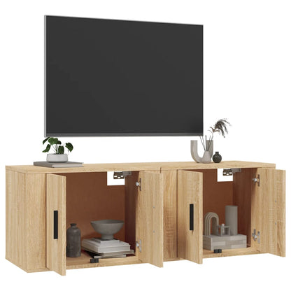 Móveis de TV de parede 2 pcs 57x34,5x40 cm carvalho sonoma