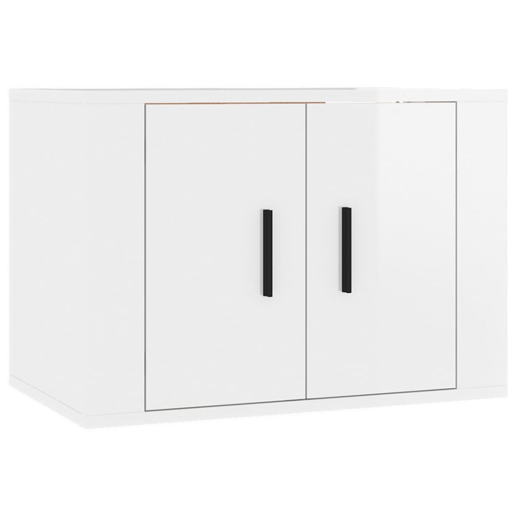 Móveis de TV de parede 3 pcs 57x34,5x40 cm branco brilhante