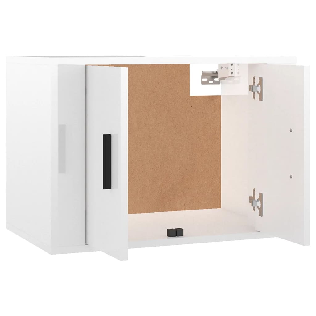 Móveis de TV de parede 3 pcs 57x34,5x40 cm branco brilhante