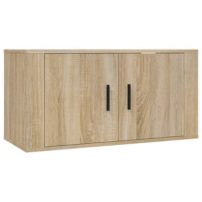 Móveis de TV de parede 2 pcs 80x34,5x40 cm carvalho sonoma