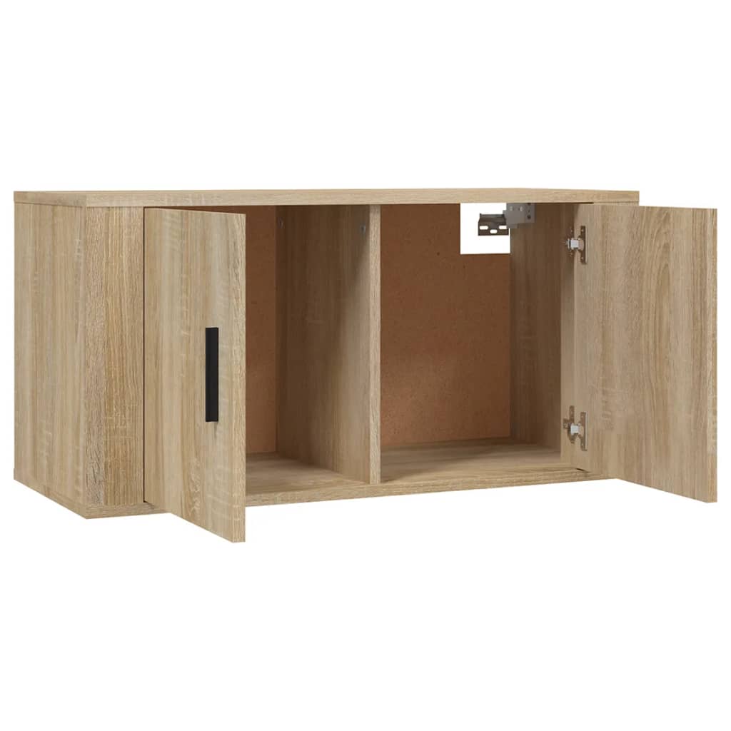 Móveis de TV de parede 2 pcs 80x34,5x40 cm carvalho sonoma