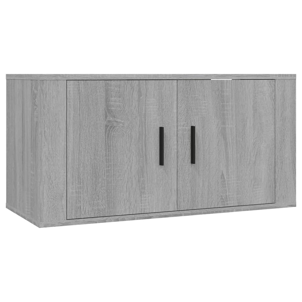 Móveis de TV de parede 2 pcs 80x34,5x40 cm cinzento sonoma