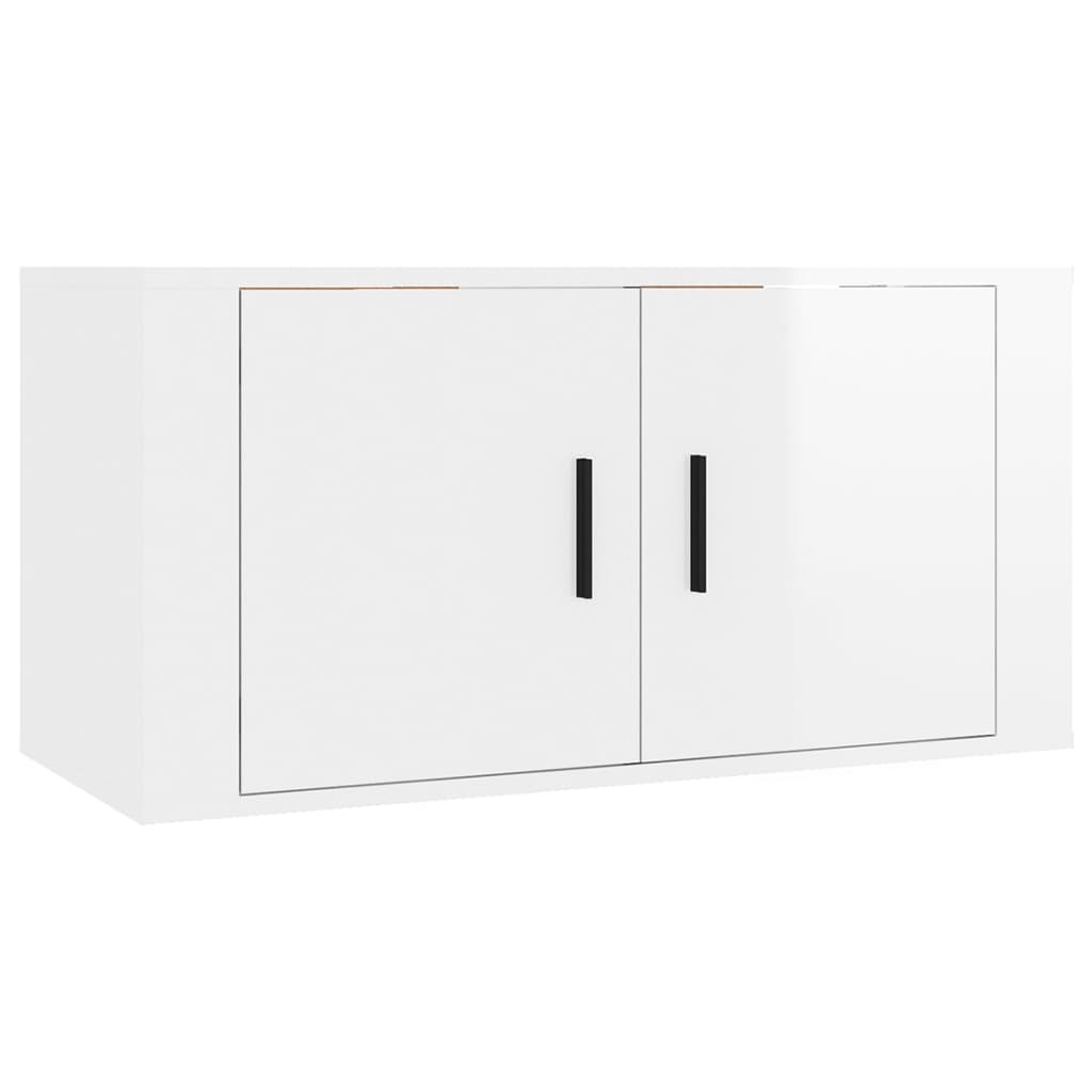 Móveis de TV de parede 3 pcs 80x34,5x40 cm branco brilhante