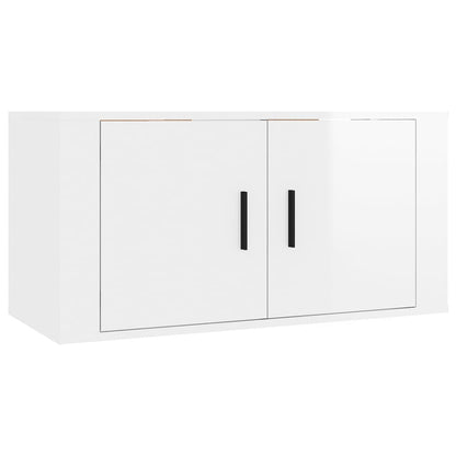 Móveis de TV de parede 3 pcs 80x34,5x40 cm branco brilhante