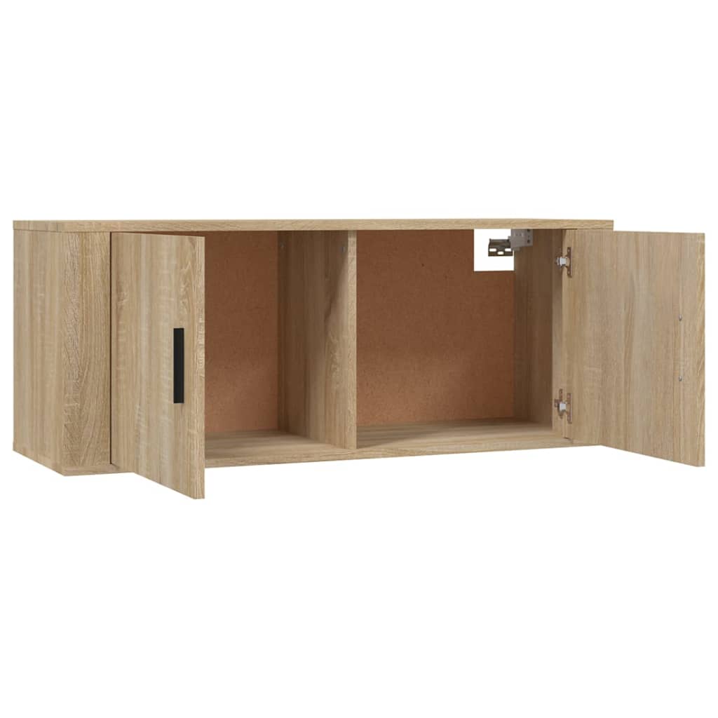 Móveis de TV de parede 2 pcs 100x34,5x40 cm carvalho sonoma