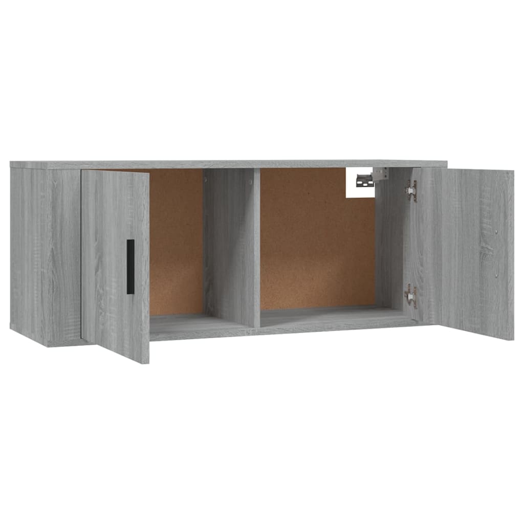 Móveis de TV de parede 2 pcs 100x34,5x40 cm cinzento sonoma