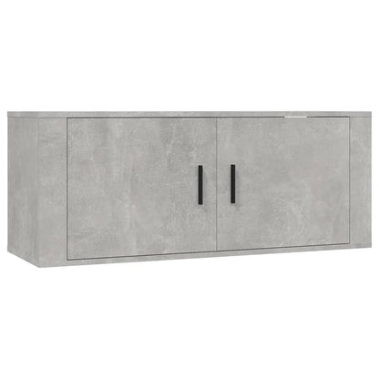 Móveis de TV de parede 3 pcs 100x34,5x40 cm cinzento cimento