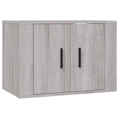 Conjunto móveis de TV 2 pcs madeira processada sonoma cinza