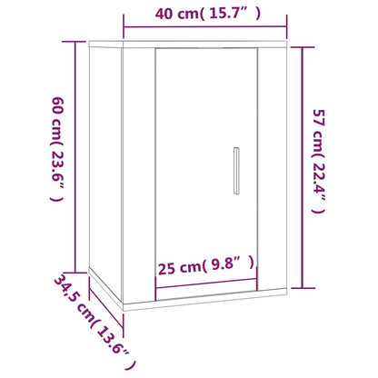 Conjunto móveis de TV 2 pcs madeira processada sonoma cinza