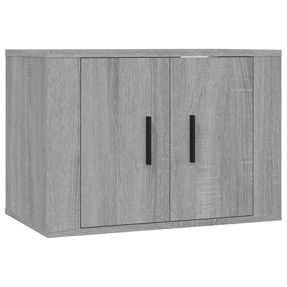 Conjunto móveis de TV 2 pcs madeira processada sonoma cinza