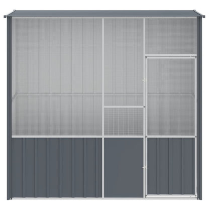 Gaiola p/ pássaros 215x78x200 cm aço galvanizado antracite