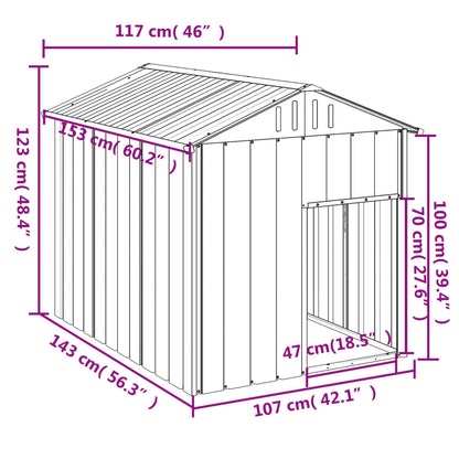 Casota para cães com telhado aço galvanizado antracite