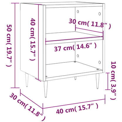 Mesa de cabeceira derivados de madeira branco brilhante