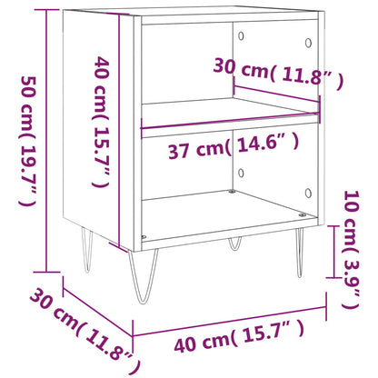 Mesa de cabeceira derivados de madeira branco brilhante