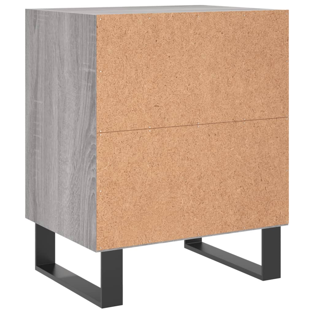 Mesas cabeceira 2pcs 40x30x50 cm derivados madeira cinza sonoma