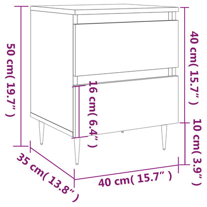 Mesa de cabeceira 40x35x50 cm derivados de madeira branco