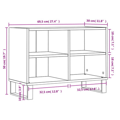 Móvel de TV 69,5x30x50 cm derivados de madeira branco