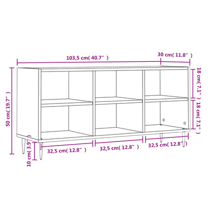 Móvel de TV 103,5x30x50 cm derivados madeira cinzento cimento