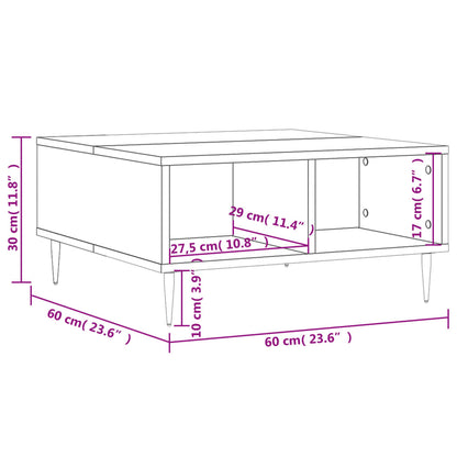 Mesa de centro 60x60x30 cm derivados de madeira branco