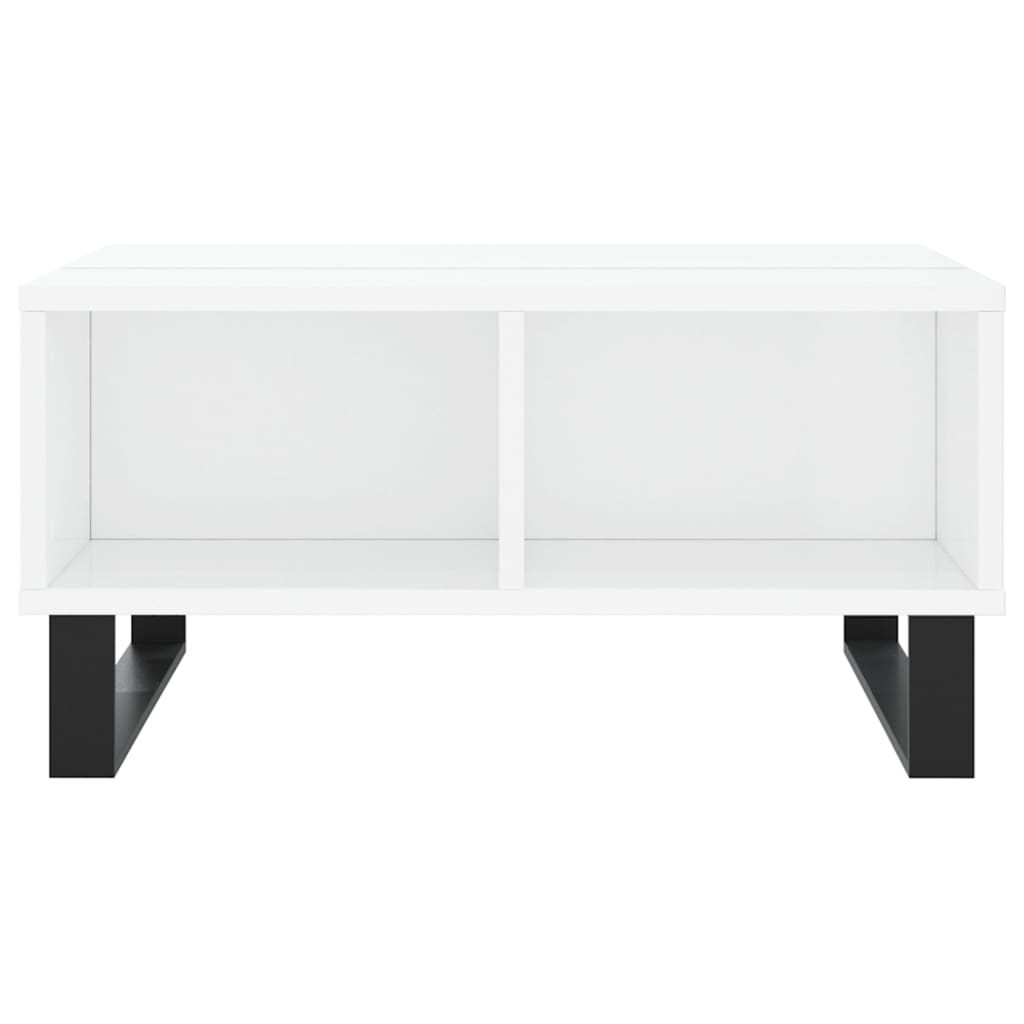 Mesa de centro 60x60x30 cm derivados madeira branco brilhante