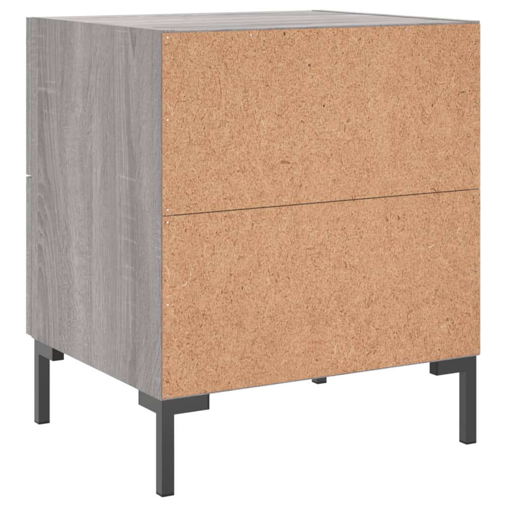 Mesa cabeceira 40x35x47,5 cm derivados madeira sonoma cinza