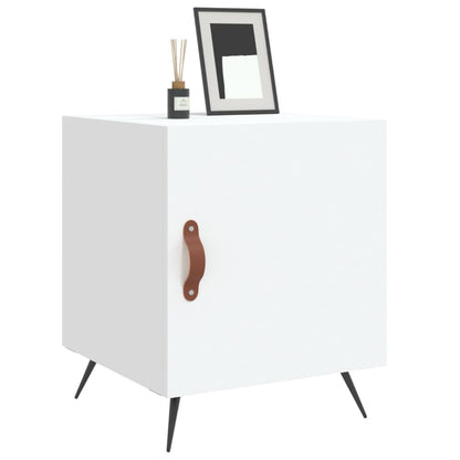 Mesa de cabeceira 2 pcs 40x40x50 cm derivados de madeira branco