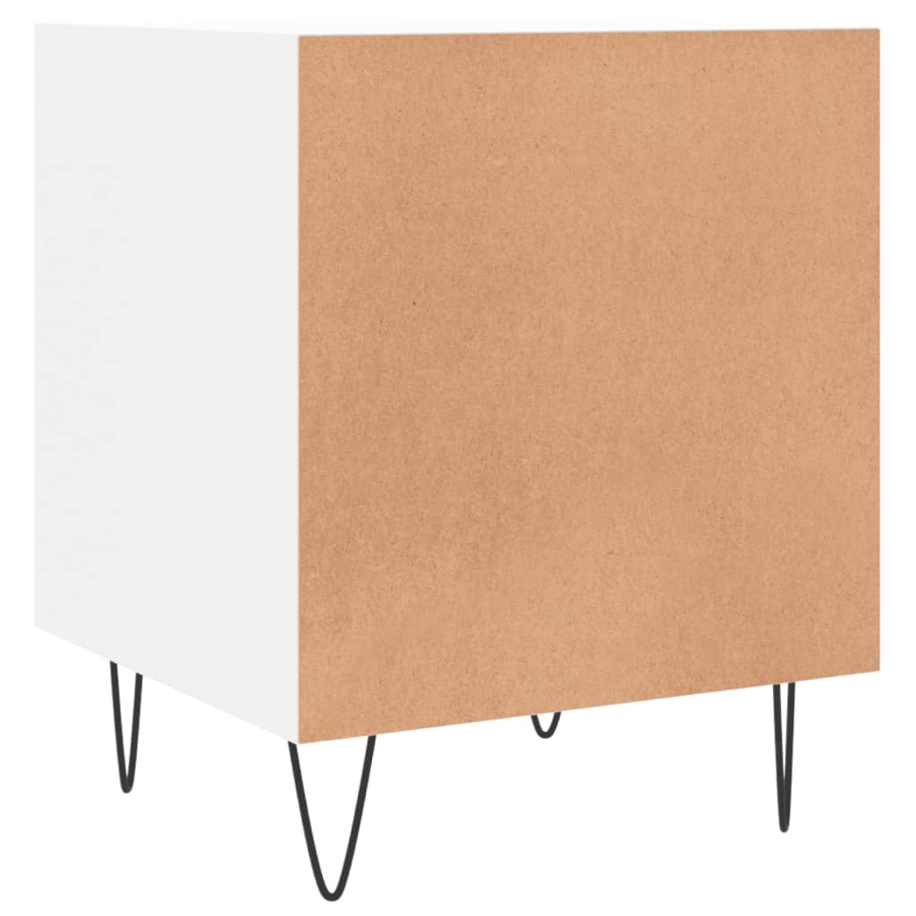 Mesa de cabeceira 2 pcs 40x40x50 cm derivados de madeira branco