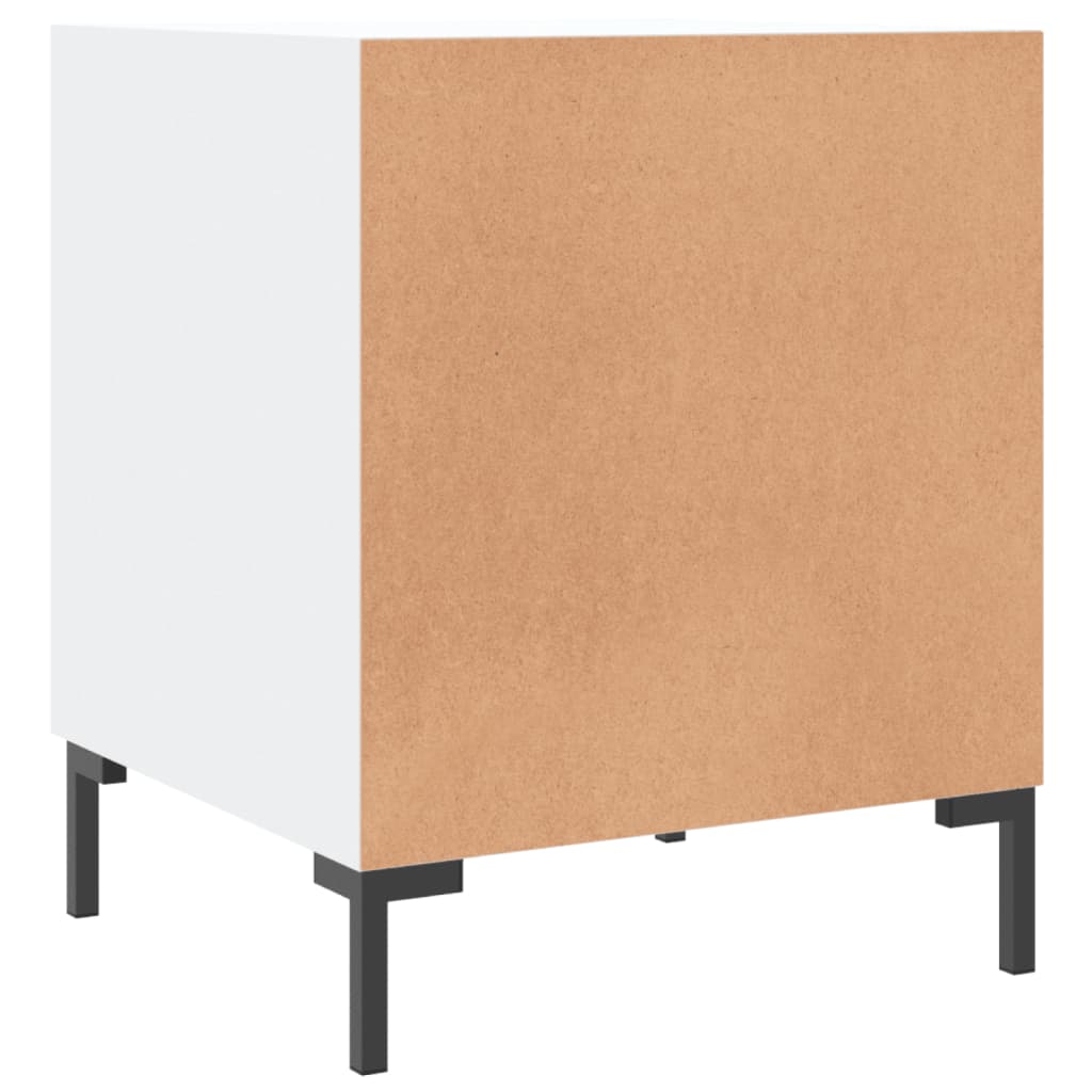 Mesa de cabeceira 2 pcs 40x40x50 cm derivados de madeira branco