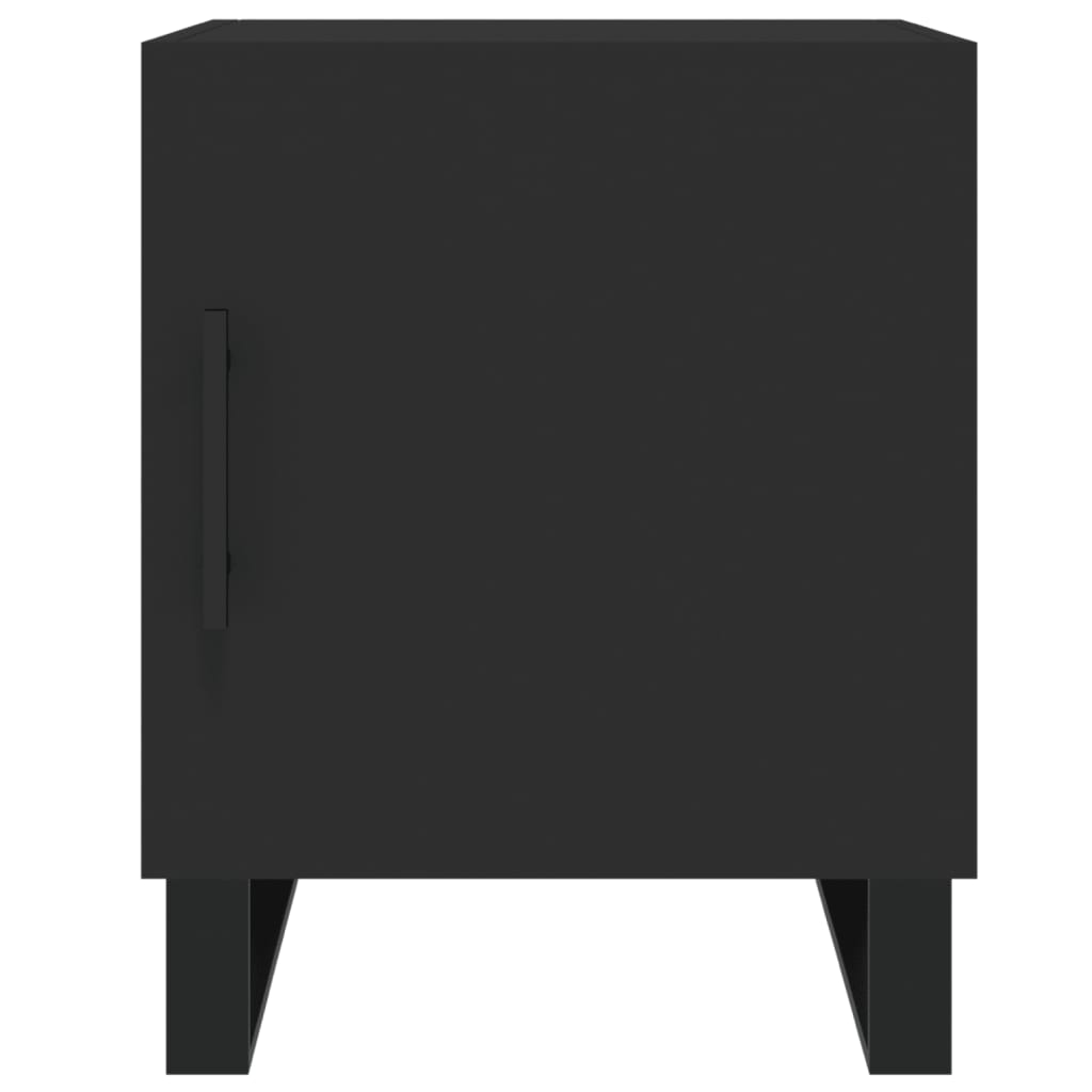 Mesa de cabeceira 2 pcs 40x40x50 cm derivados de madeira preto