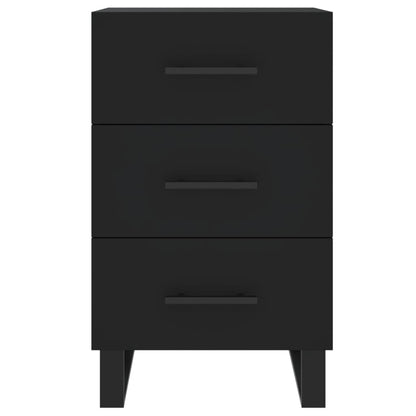 Mesinha de Cabeceira Portucale com 3 Gavetas - Preto - Design Moderno