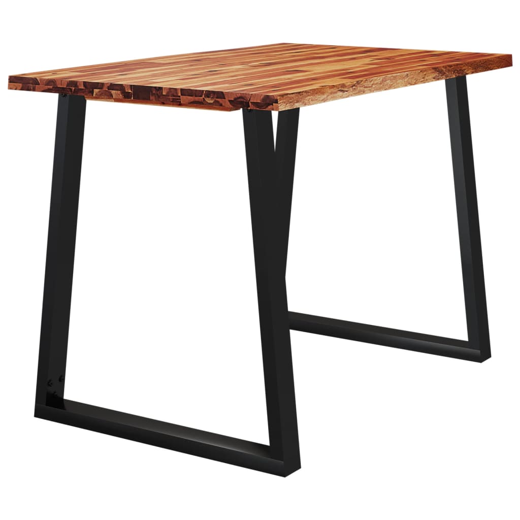 Mesa de jantar c/ bordas vivas 110x70x75 cm acácia maciça