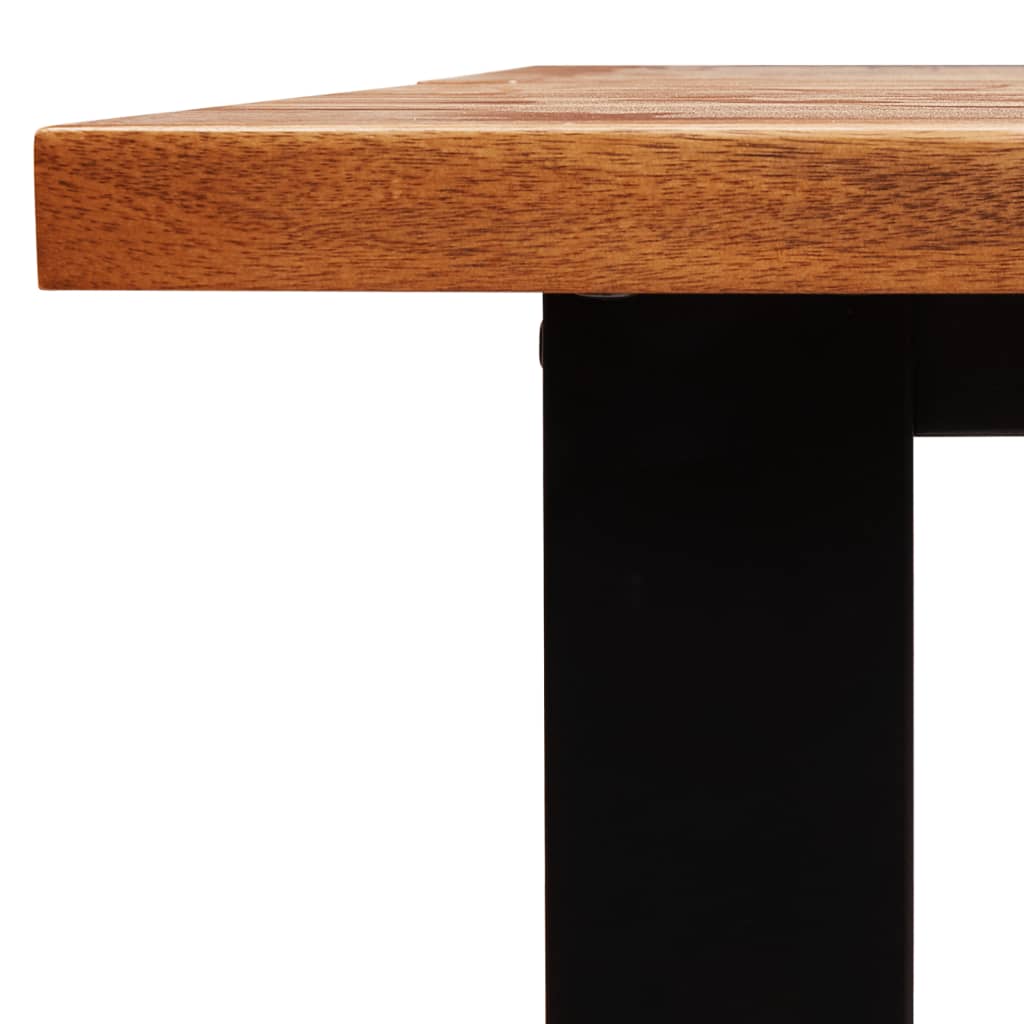 Mesa de jantar c/ bordas vivas 140x80x75 cm acácia maciça