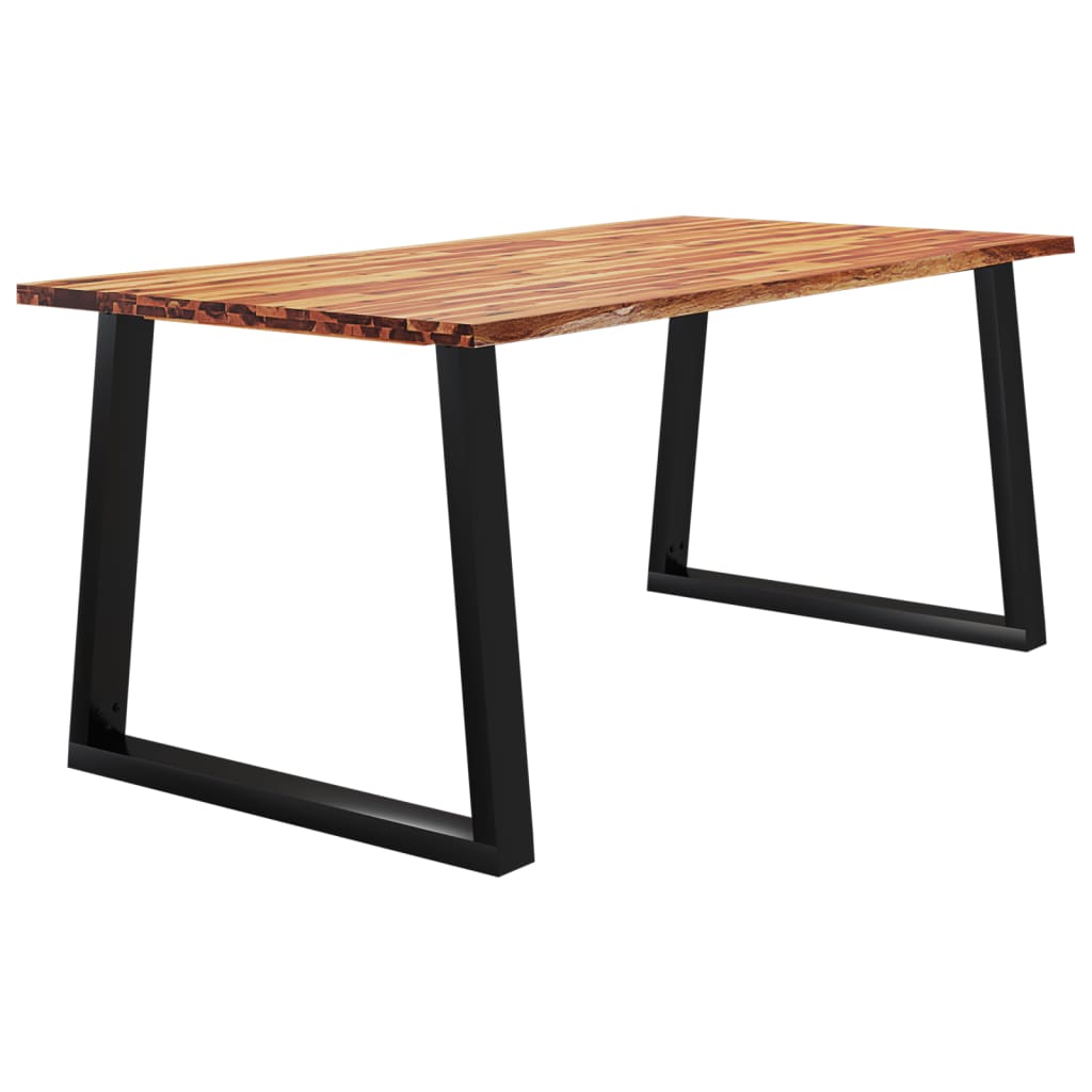 Mesa de jantar c/ bordas vivas 180x90x75 cm acácia maciça