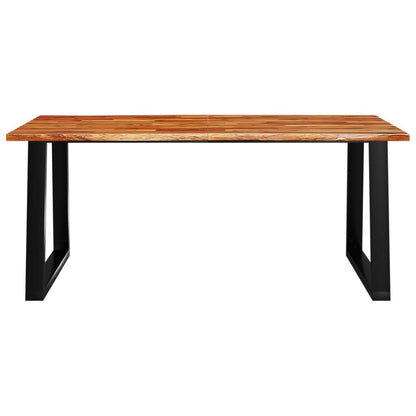 Mesa de jantar c/ bordas vivas 180x90x75 cm acácia maciça