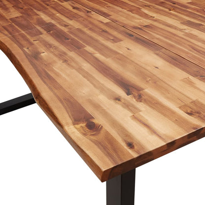 Mesa de jantar c/ bordas vivas 180x90x75 cm acácia maciça