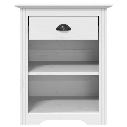 Mesa de cabeceira BODO 53x38,5x66 cm pinho maciço branco