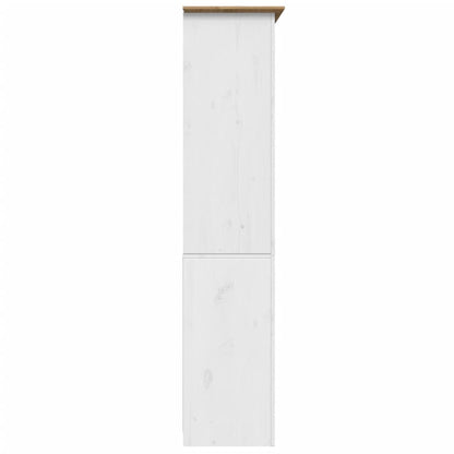 Estante BODO 80x40x172 cm madeira pinho maciça branco/castanho