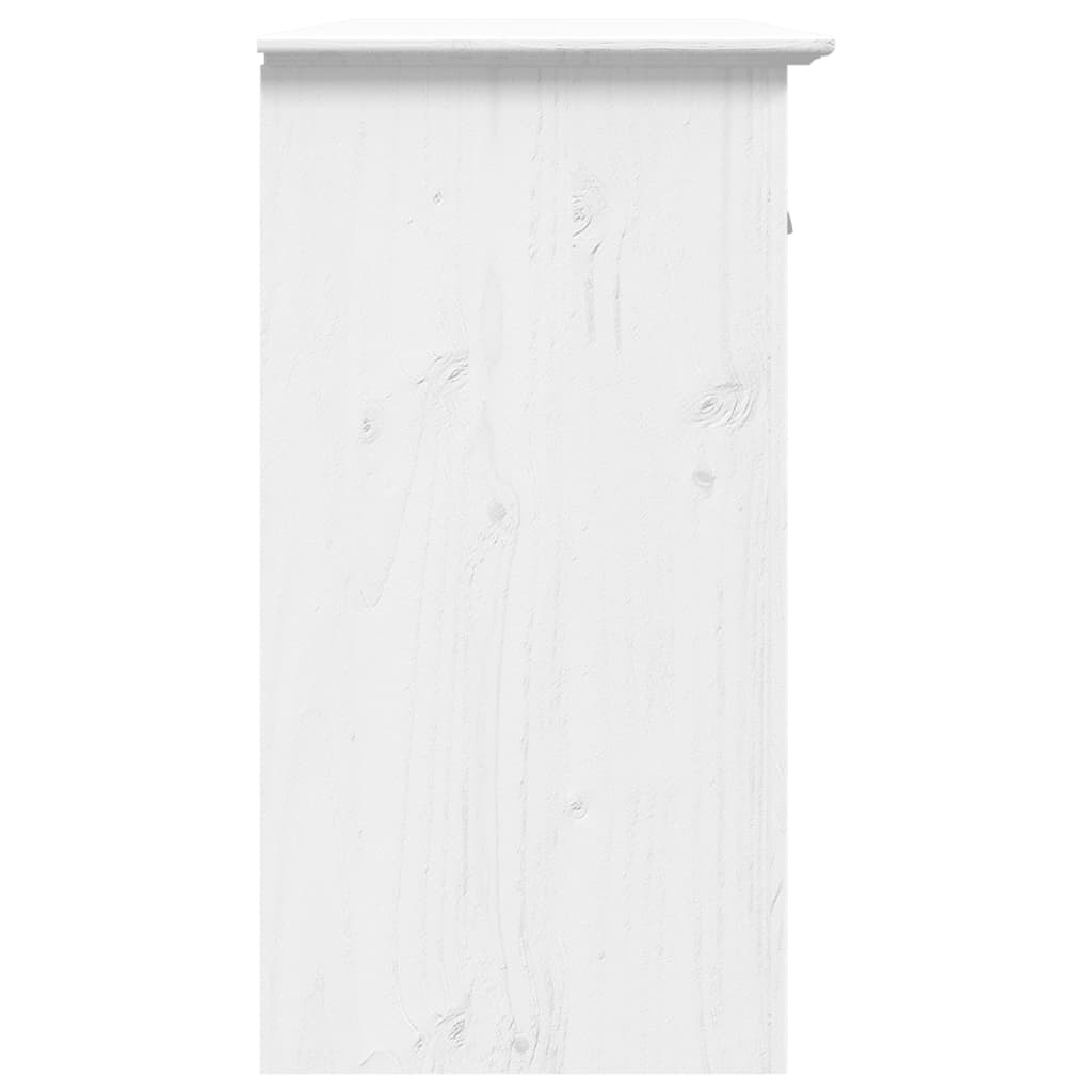 Aparador Outo em Madeira Maciça de 115 cm - Branco - Design Bohémio