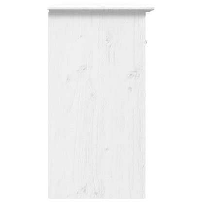 Aparador Outo em Madeira Maciça de 115 cm - Branco - Design Bohémio