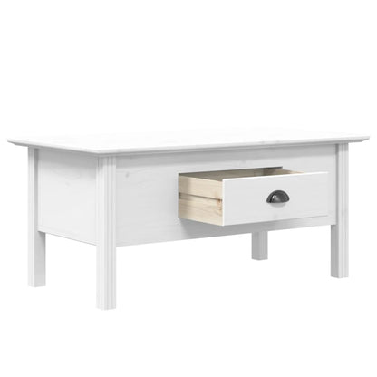 Mesa de centro BODO 100x55x45 cm madeira de pinho maciça branco