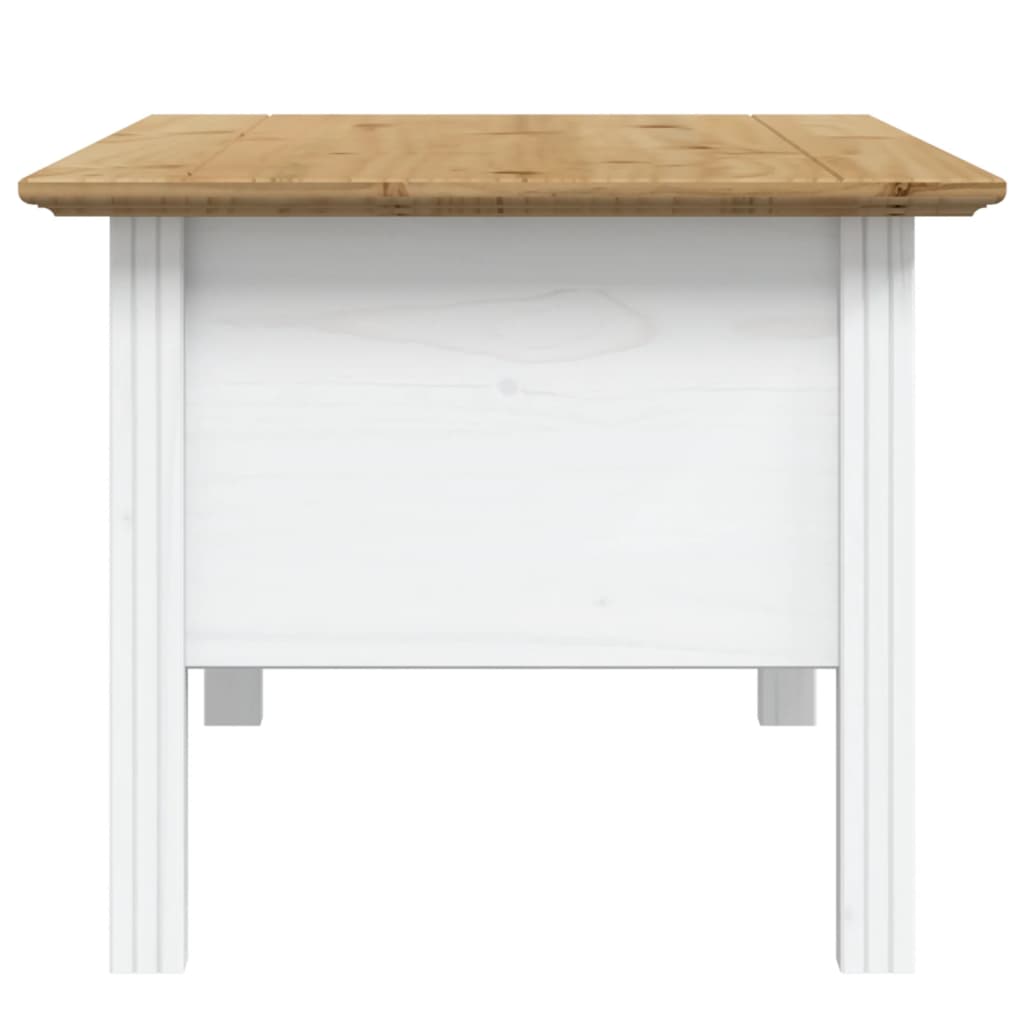 Mesa de centro BODO 100x55x45 cm pinho maciço branco/castanho