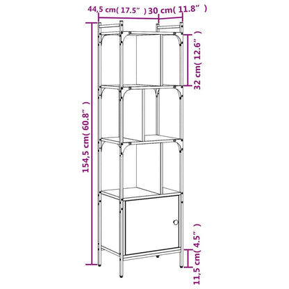 Estante Ribal com Porta - Cinzento - Design Retro