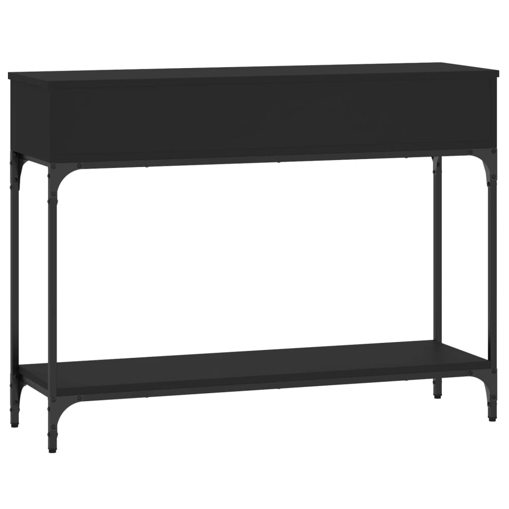 Mesa consola 100x30,5x75 cm derivados de madeira preto